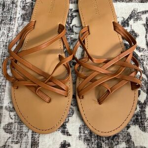 Forever 21 Tan Strappy Sandals